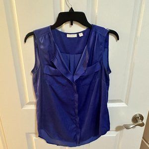 New York & Company Dress Shirt Size Small Blue